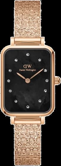 Montre Daniel Wellington DW00100579 Quadro Lumine maille milanaise Or Rose
