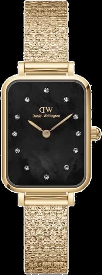 Montre femme Daniel Wellington DW00100583, rectangulaire or rose cadran noir