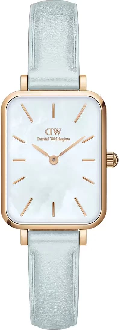 Montre femme Daniel Wellington DW00100638, cadran bleu nacre et bracelet cuir