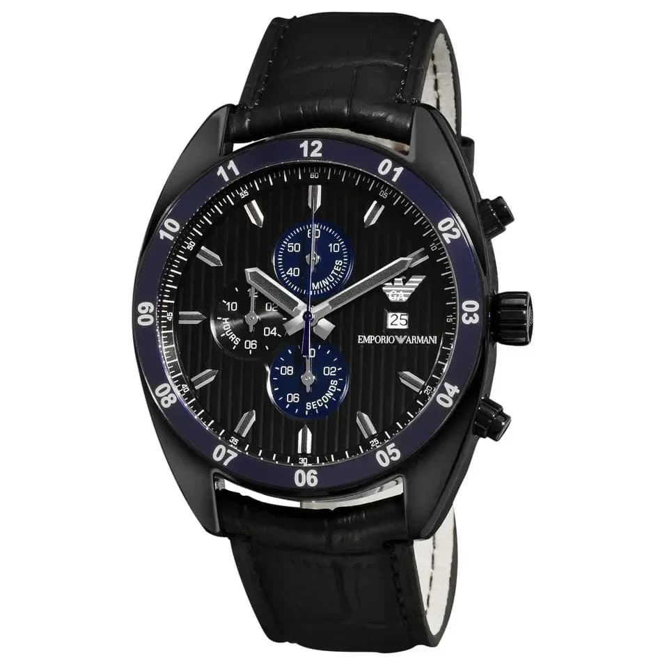 Montre Homme Emporio Armani AR5916 Chronographe bracelet cuir