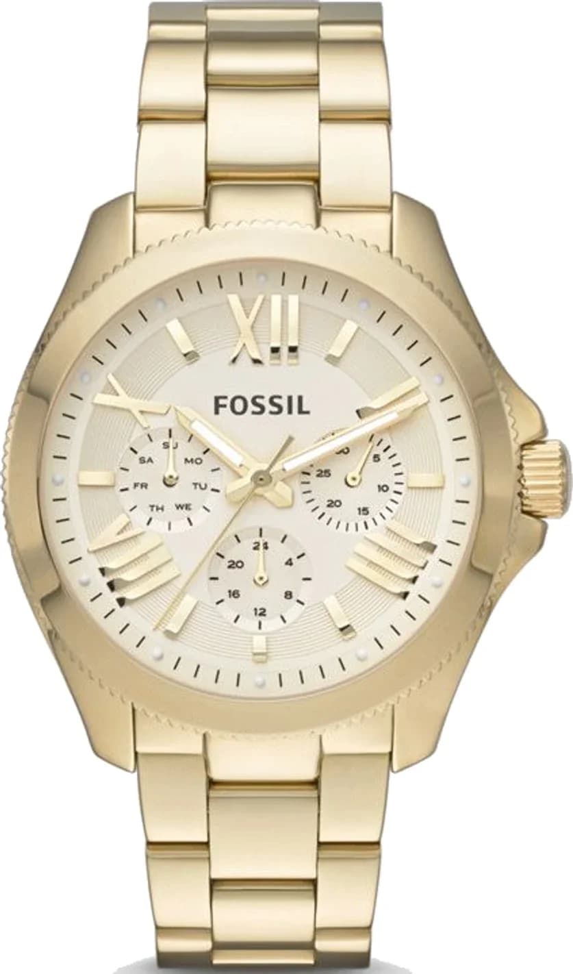 Montre Femme Fossil Cécile Multifonction AM4510 Bracelet doré en acier