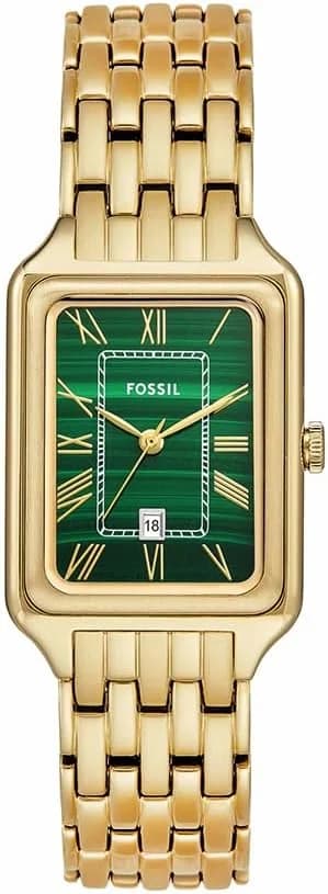 Montre Femme Fossil Raquel ES5341 cadran vert bracelet acier