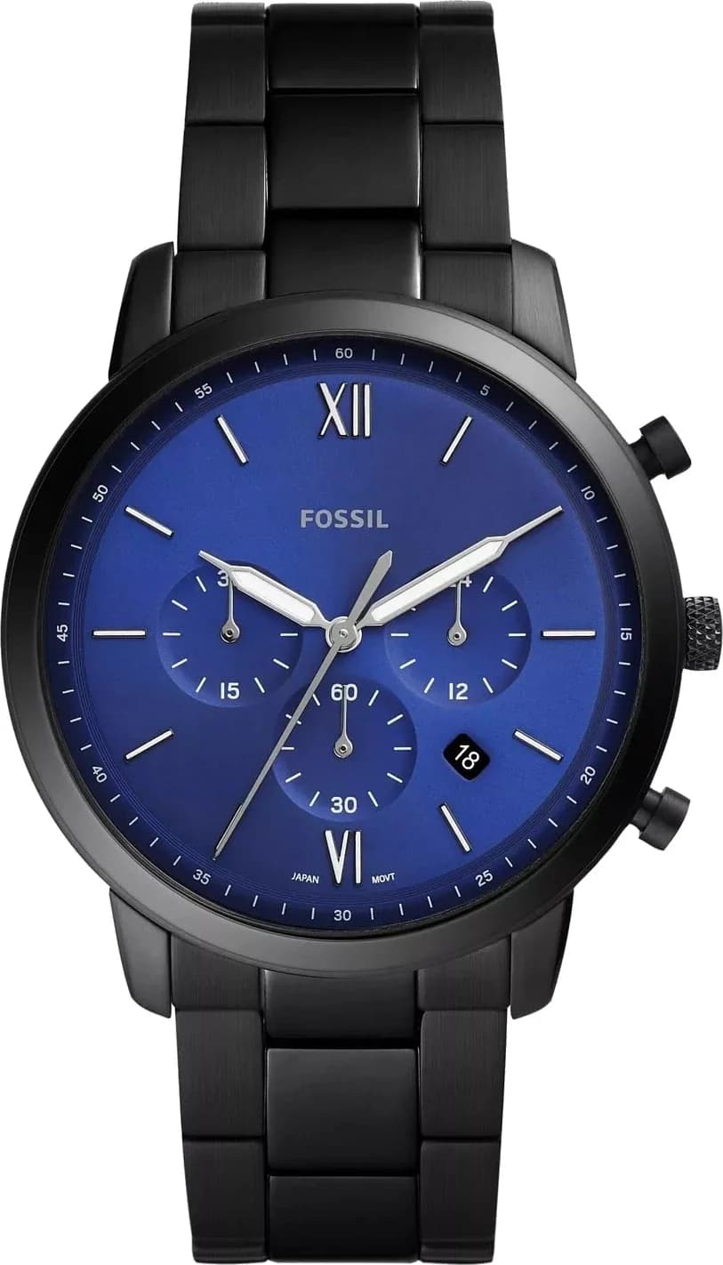 Montre Homme Fossil Neutra FS5698 cadran bleu bracelet acier