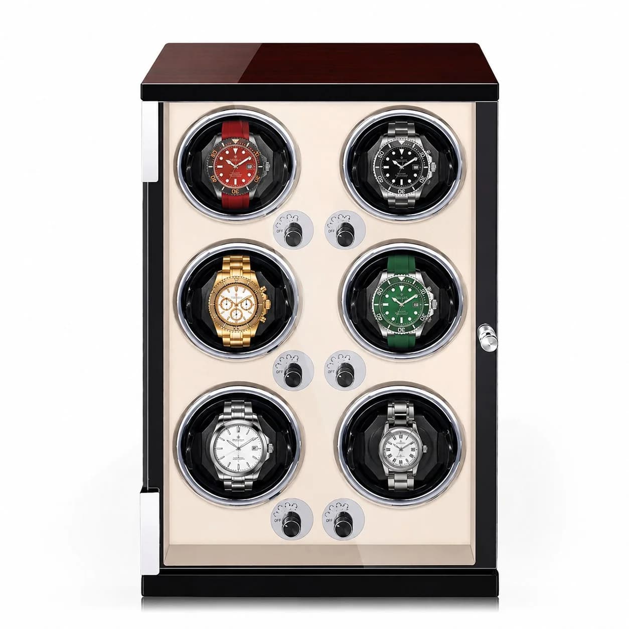 Remontoir à montre automatique Capri bois ébène 6 montres