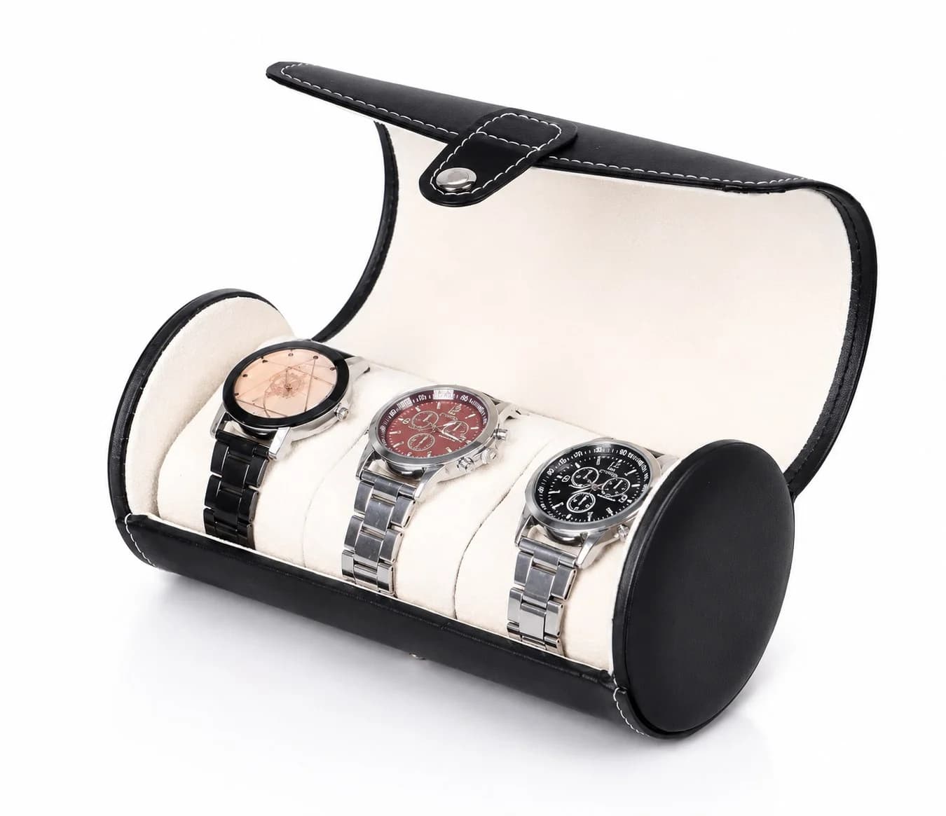 Étui rouleau Voyager noir pour 3 montres : Watch Roll voyage
