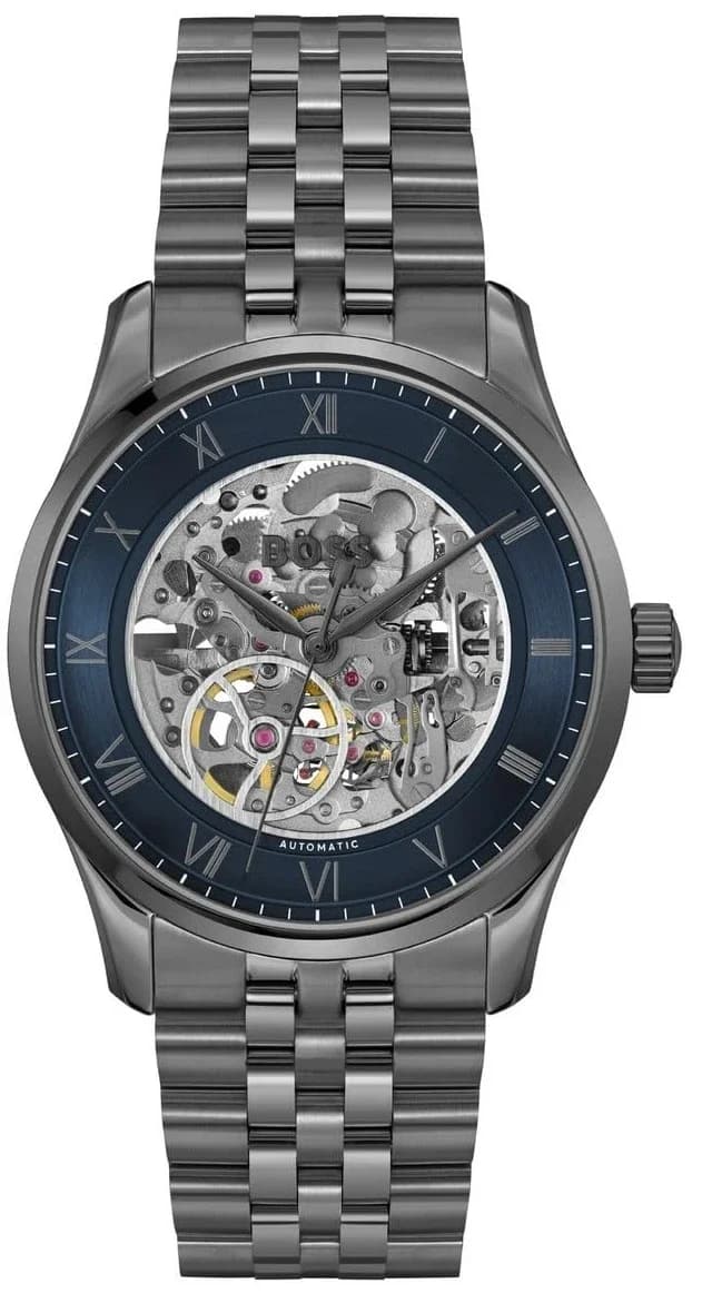 Montre homme Hugo Boss 1514254, cadran bleu avec bracelet acier