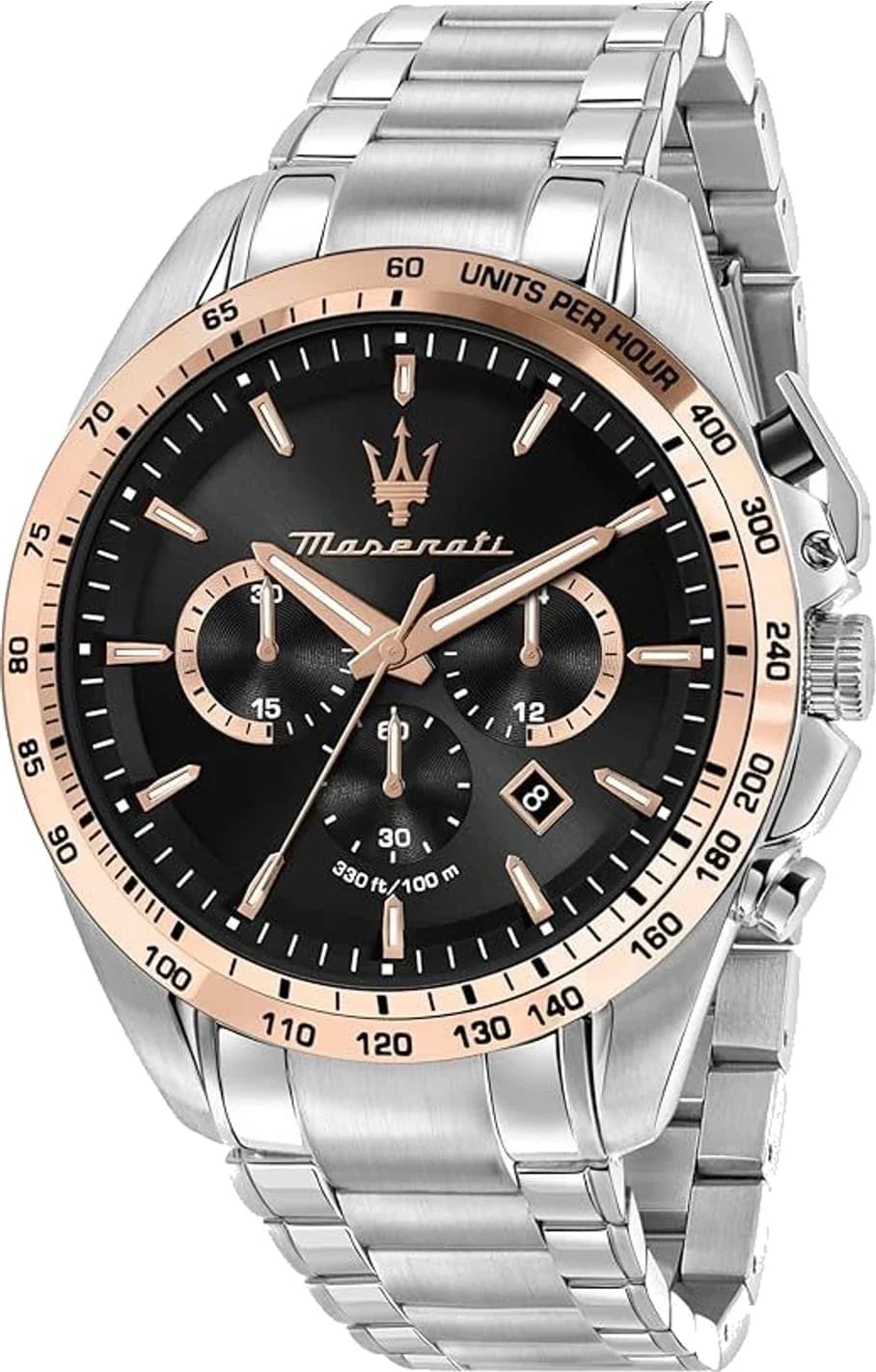 Montre Homme Maserati Traguardo R8873612047 argentée bracelet maillons acier