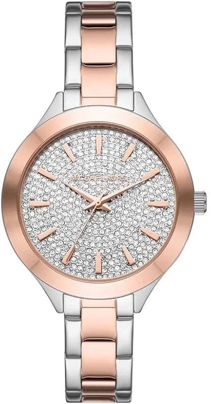 Montre Femme Michael Kors Pavé Two-Tone Set MK1045 bicolore bracelet maillons acier