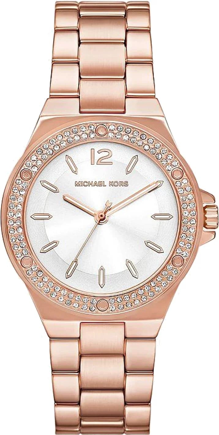 Montre Femme Michael Kors Lennox MKO1187 or rose bracelet maillons acier