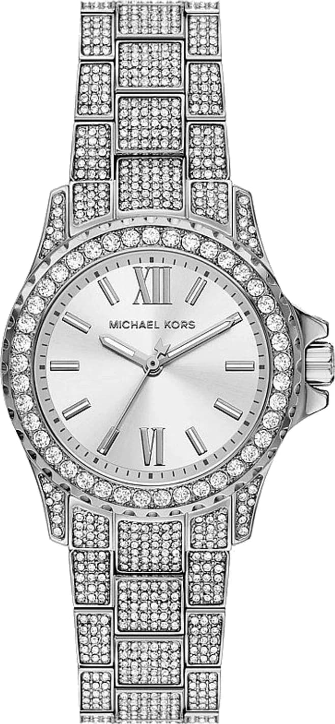 Montre Femme Michael Kors Mini Everest MKO1198 argentée pavée de cristaux