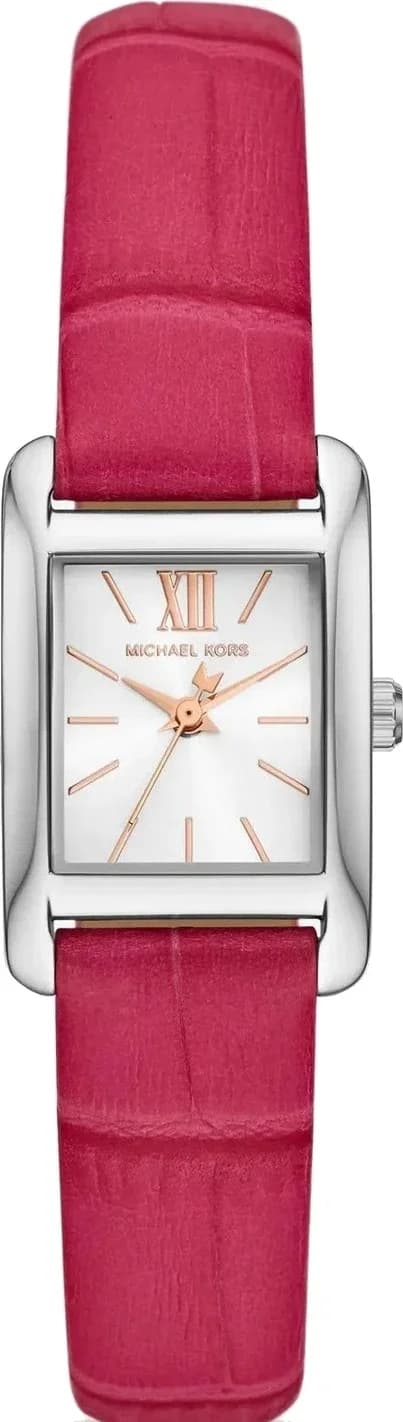Montre Femme Michael Kors Petite Monroe MKO9015P argentée bracelet cuir rose