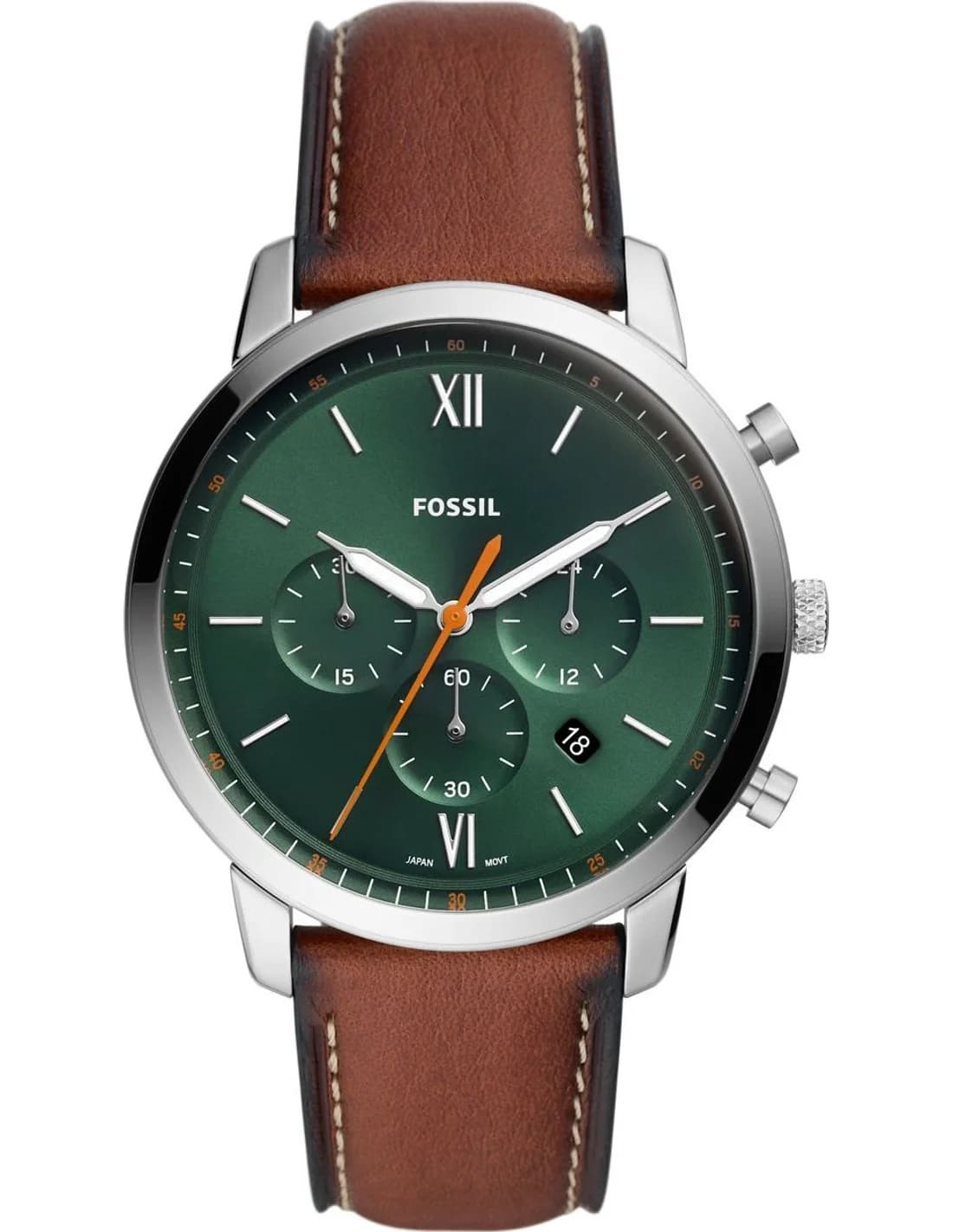 Montre Homme Fossil Neutra FS5902 cadran vert bracelet cuir