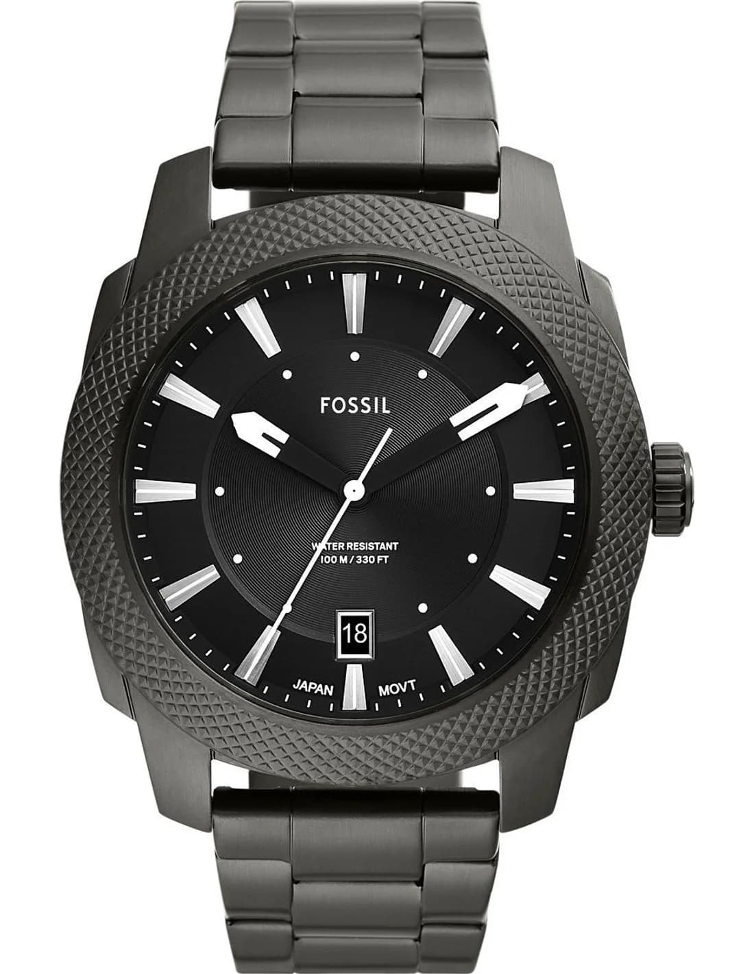 Montre Homme Fossil Machine FS5970 cadran noir bracelet acier