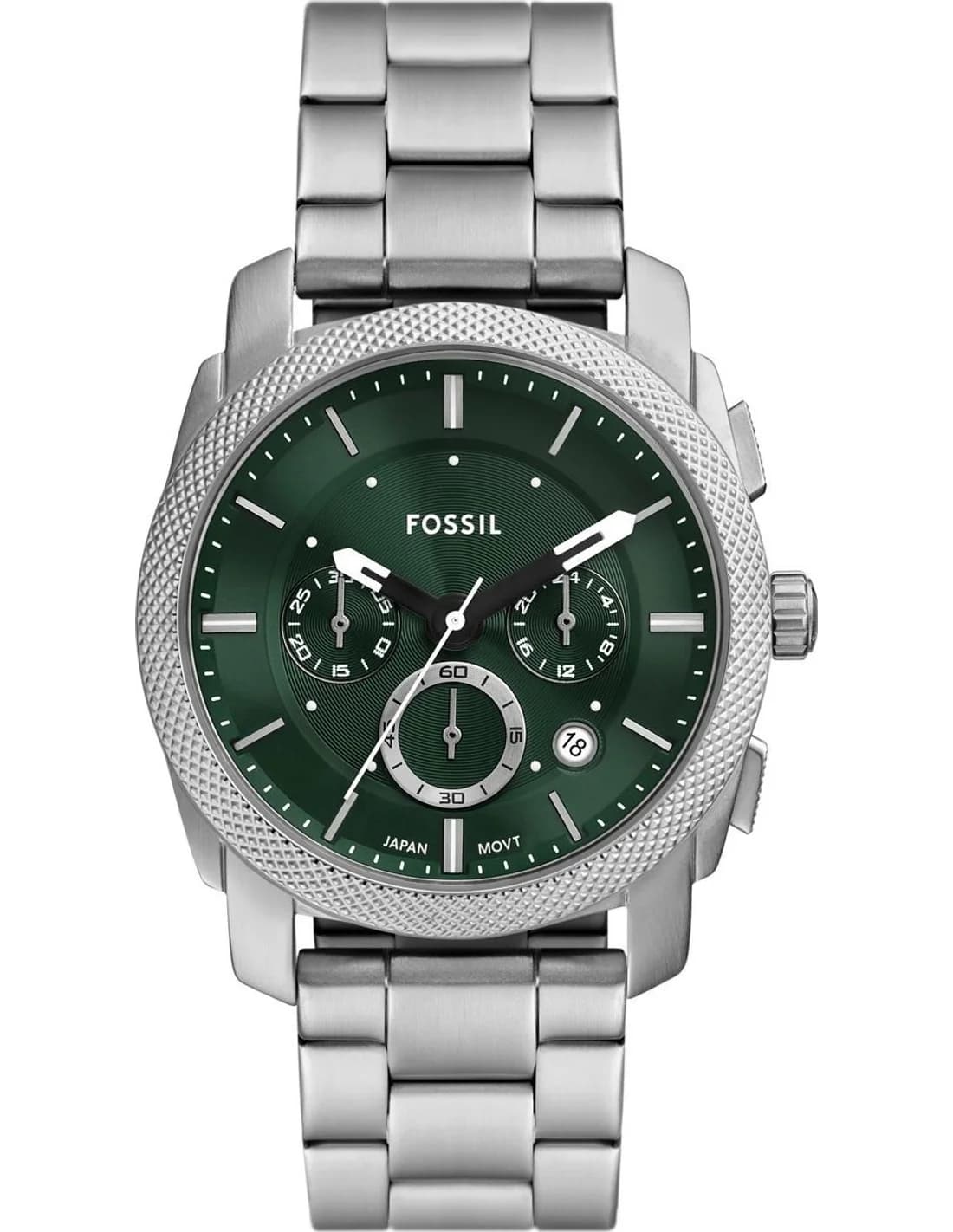 Montre Homme Fossil Machine FS6079 cadran vert bracelet acier