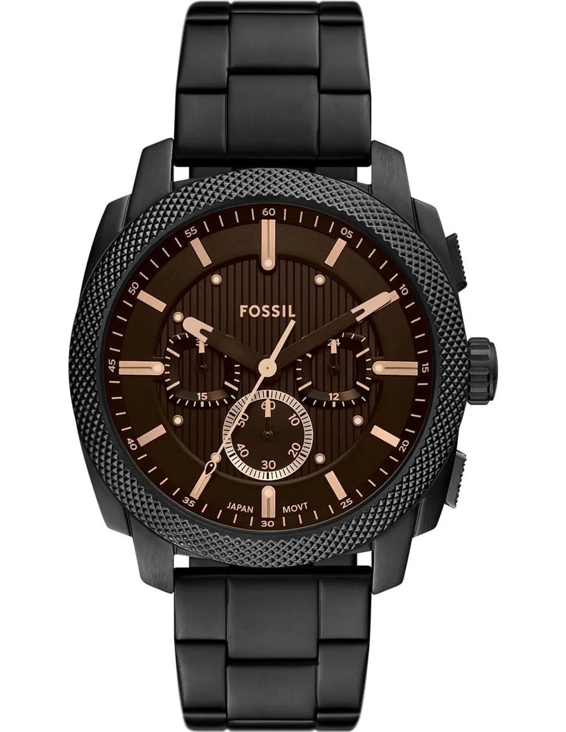 Montre Homme Fossil Machine FS6097 cadran marron bracelet acier