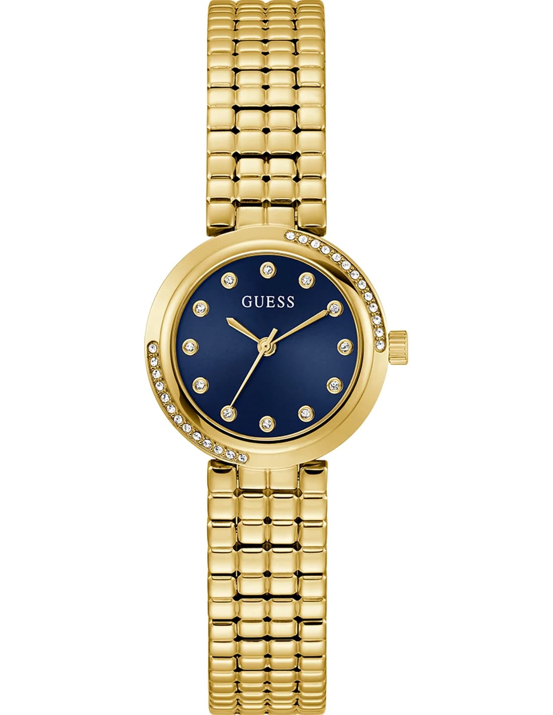 Montre Femme Guess Clara GW0930L4 cadran bleu bracelet acier doré