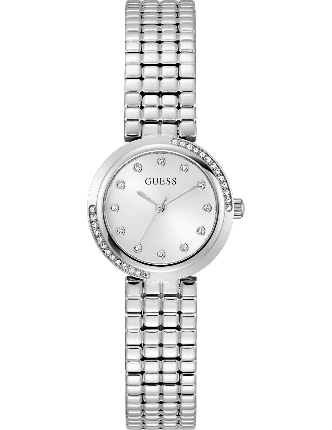 Montre Femme Guess Clara GW0930L5 cadran argenté bracelet acier argenté
