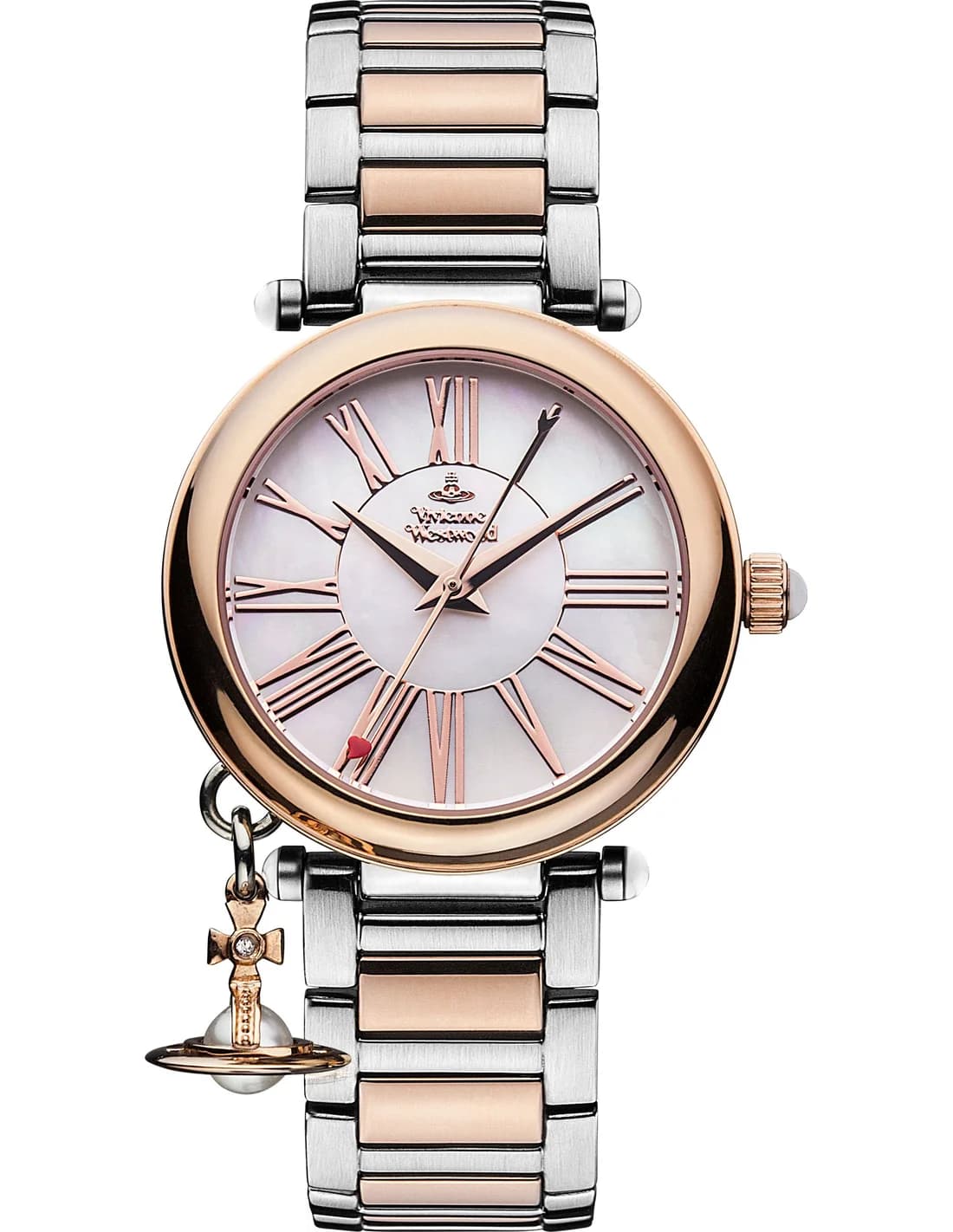Montre Femme Vivienne Westwood Orb VV006PRSSL cadran nacre rosée bracelet acier