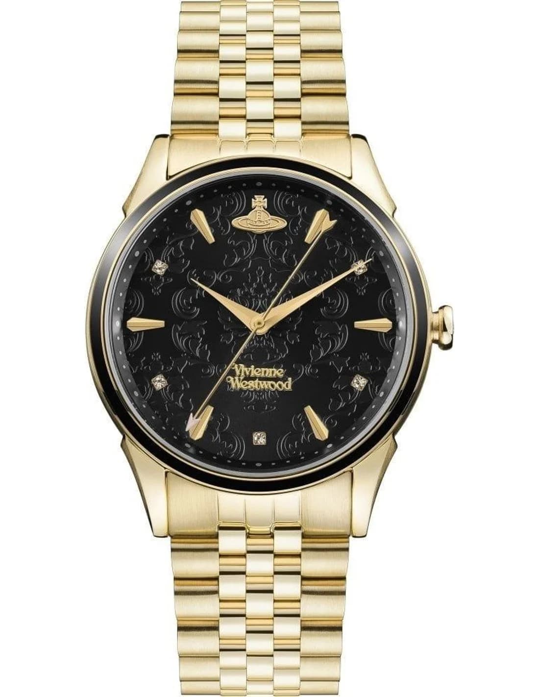 Montre Femme Vivienne Westwood Wallace VV208GBGD cadran noir bracelet acier