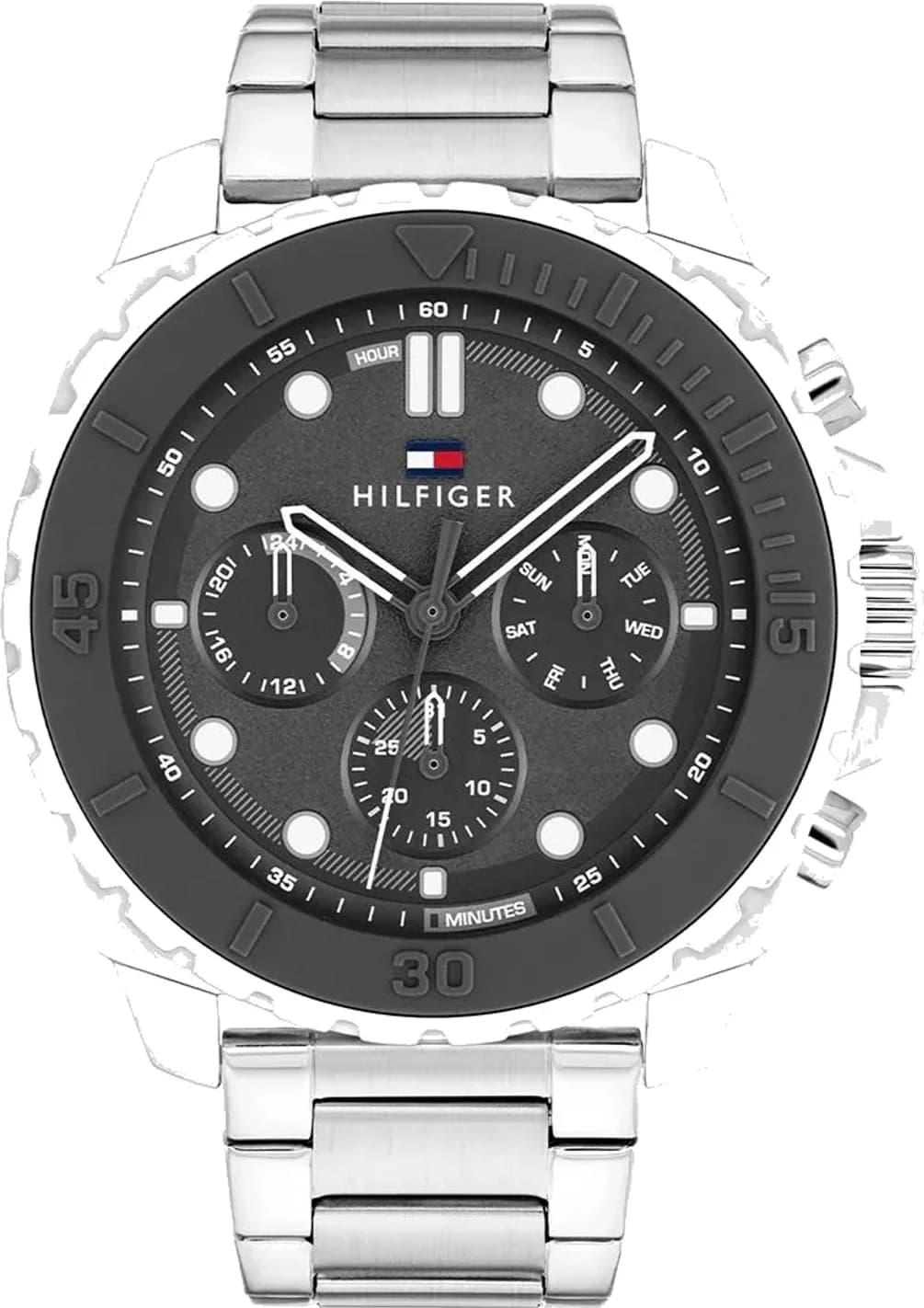 Montre Homme Tommy Hilfiger Morgan 1710689 cadran gris bracelet acier