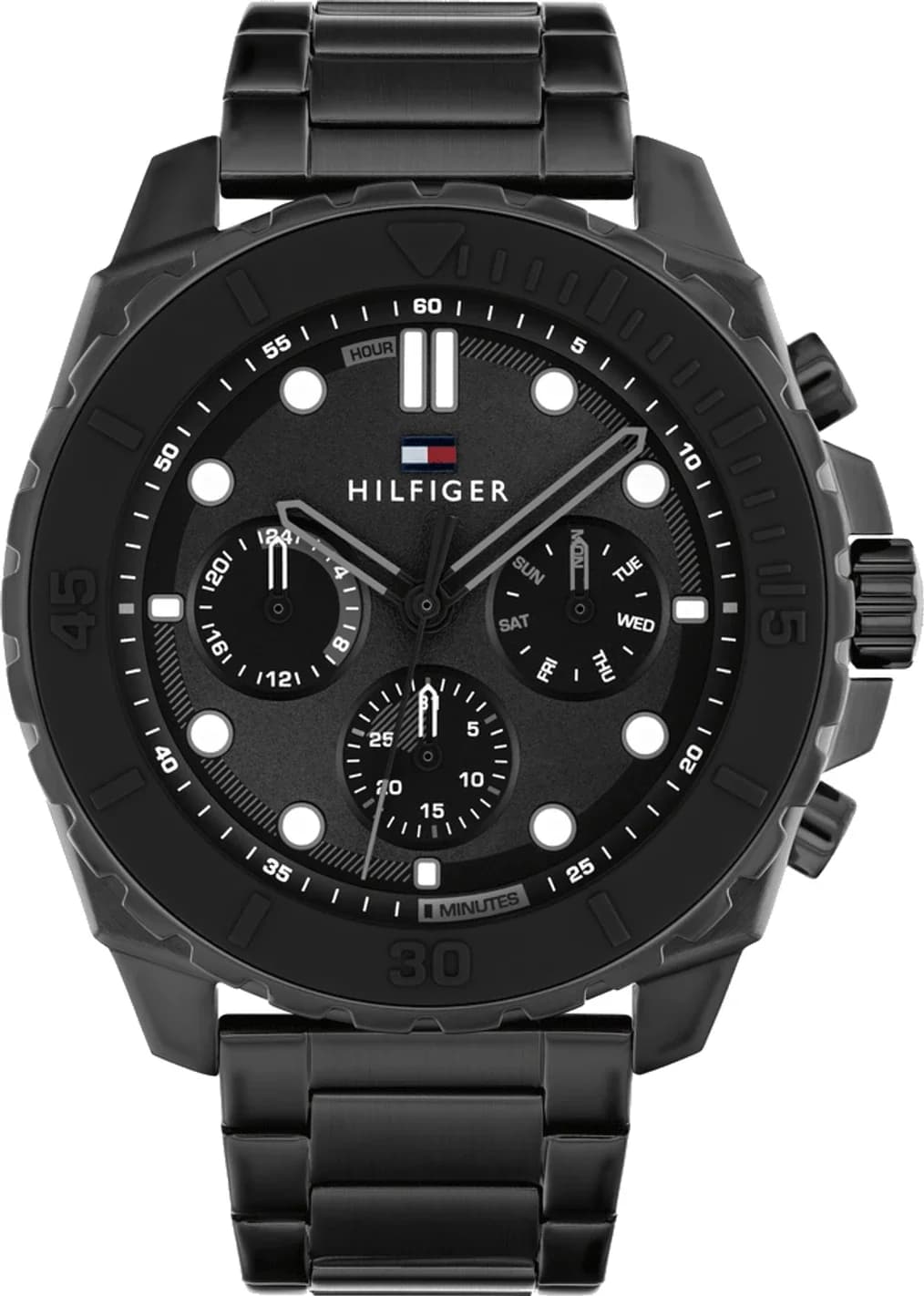 Montre Homme Tommy Hilfiger Morgan 1710690 cadran noir bracelet acier