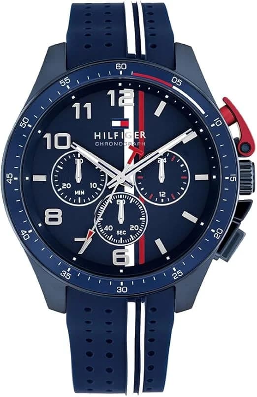 Montre Homme Tommy Hilfiger Bank 1792169 cadran bleu bracelet silicone
