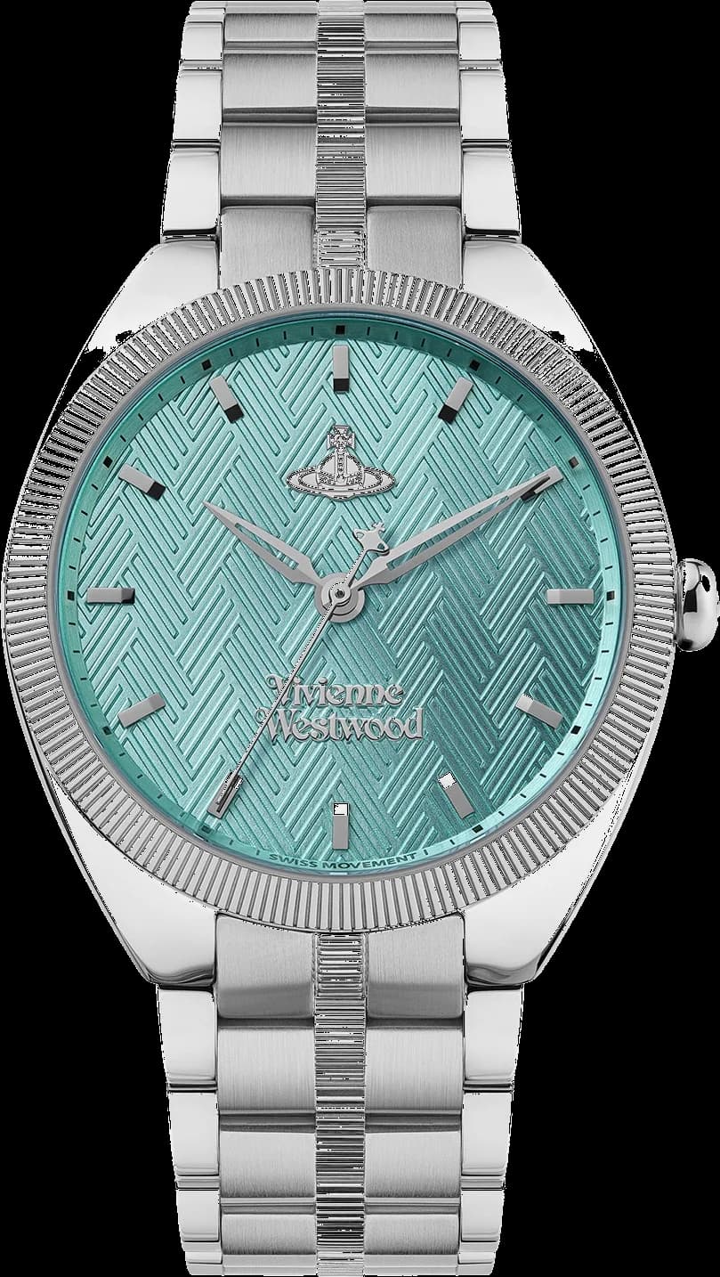 Montre Femme Vivienne Westwood The Mews VV281TQSL bracelet argent en acier cadran turquoise