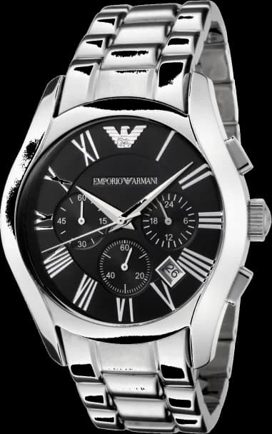 Montre Emporio Armani AR0674 Chronomètre Rond Cadran Noir