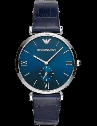 Montre Homme Emporio Armani AR11300 Cadran Bleu et Cuir Marine