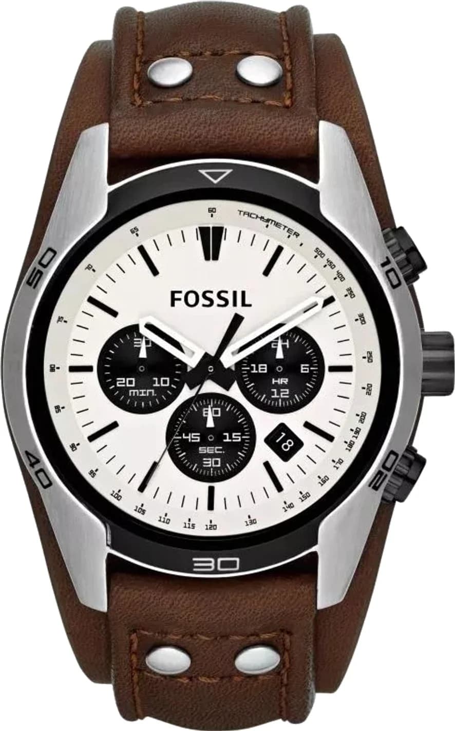Montre Homme Fossil Coachman CH2890 Bracelet Cuir Marron