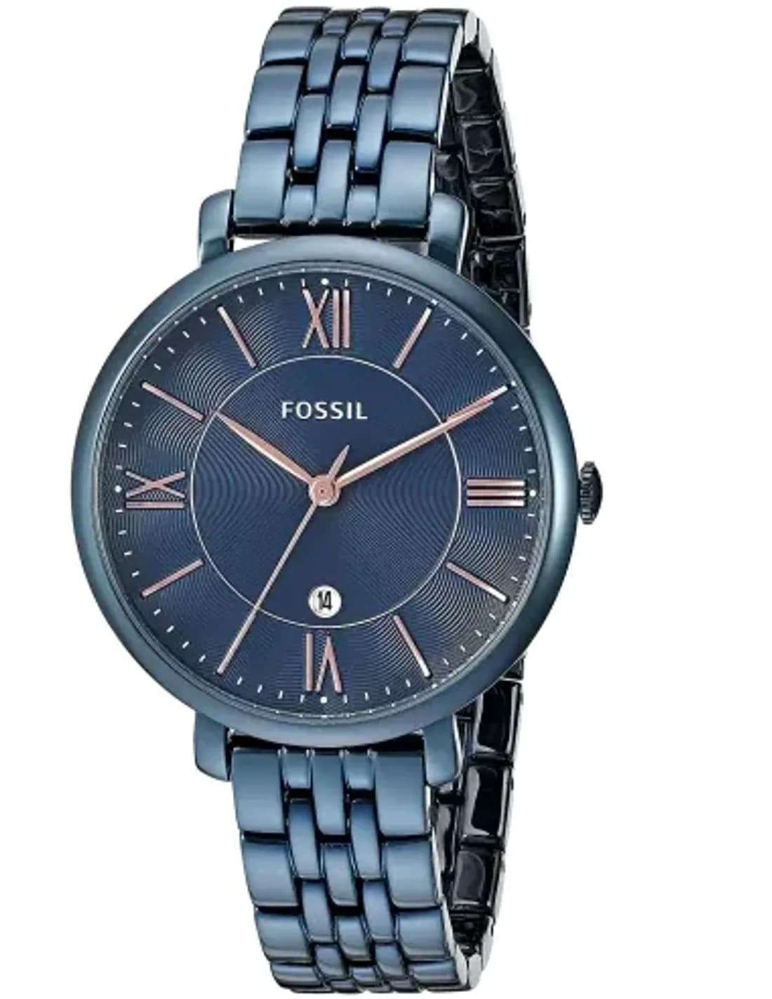 Montre Femme Fossil Jacqueline ES4094 en acier bleu