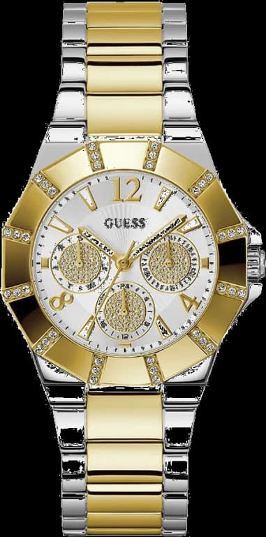 Montre Femme Guess Sunray GW0616L2 bracelet acier bicolore cadran multifonction