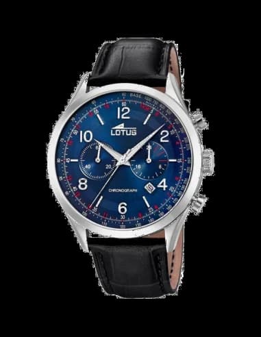 Montre Lotus L18557/2 en Acier avec Cadran Bleu et Bracelet Cuir