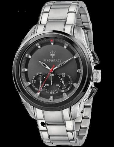 Montre Homme Maserati Traguardo R8873612015 cadran noir bracelet en acier