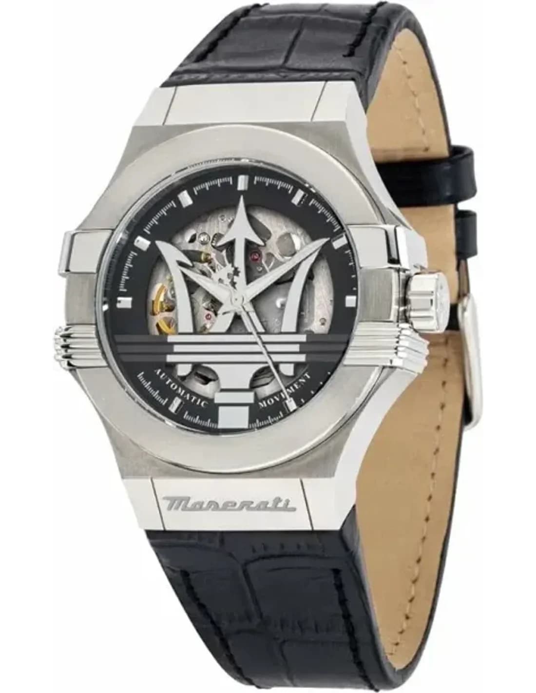 Montre Squelette Automatique Maserati Potenza R8821108001 bracelet en cuir
